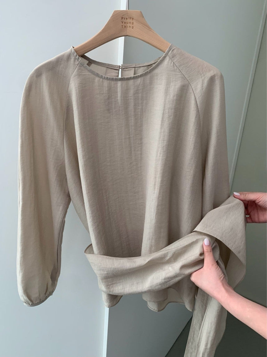 wish tie blouse-3col