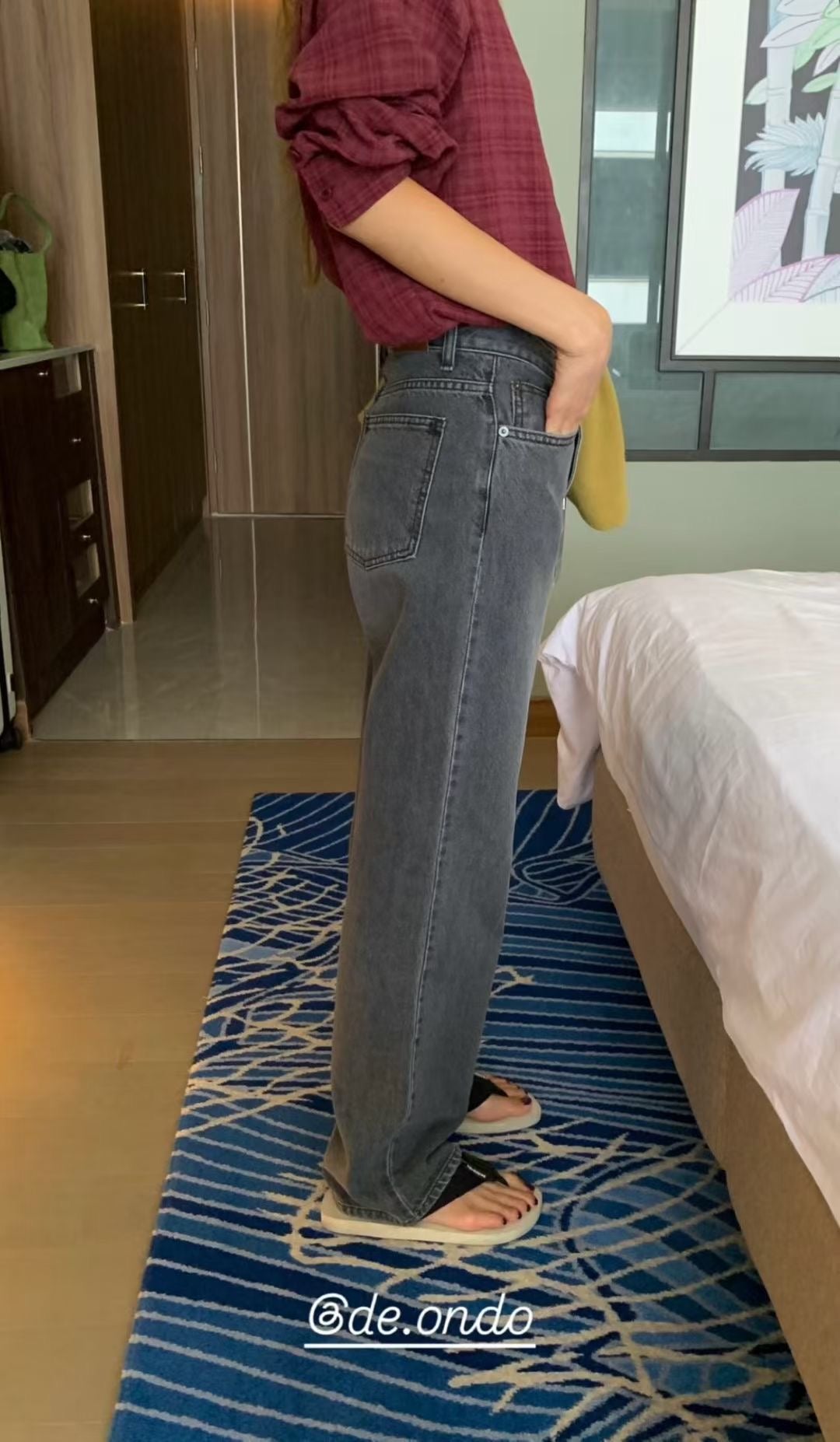 Ring yarn gray washing denim