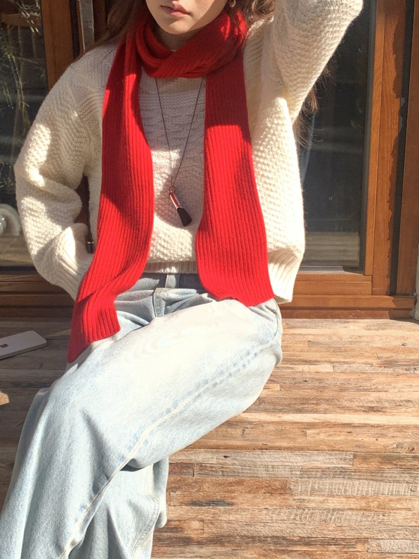 Brick wool cable knit-3col