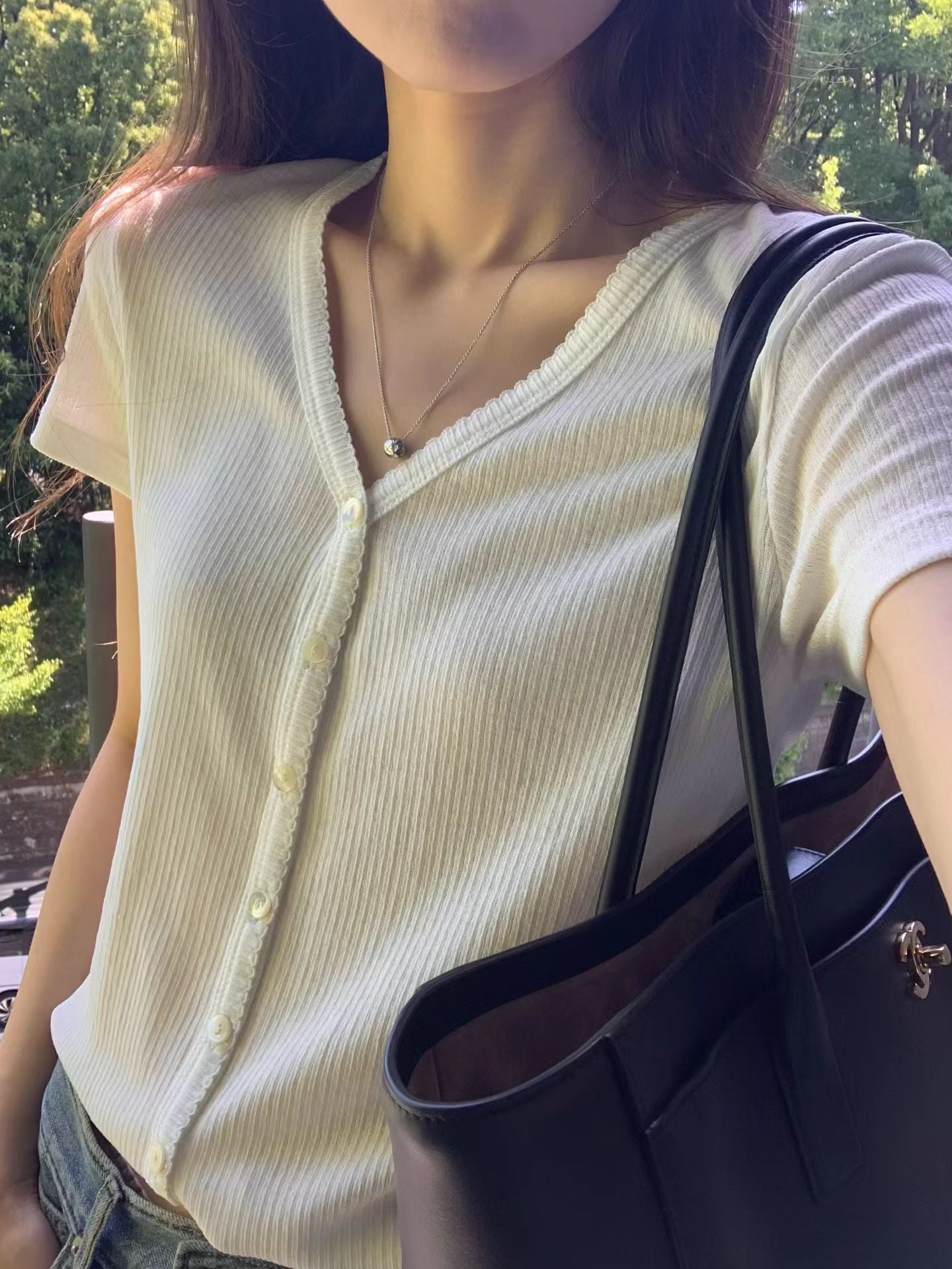 Ounce mild half cardigan-2col