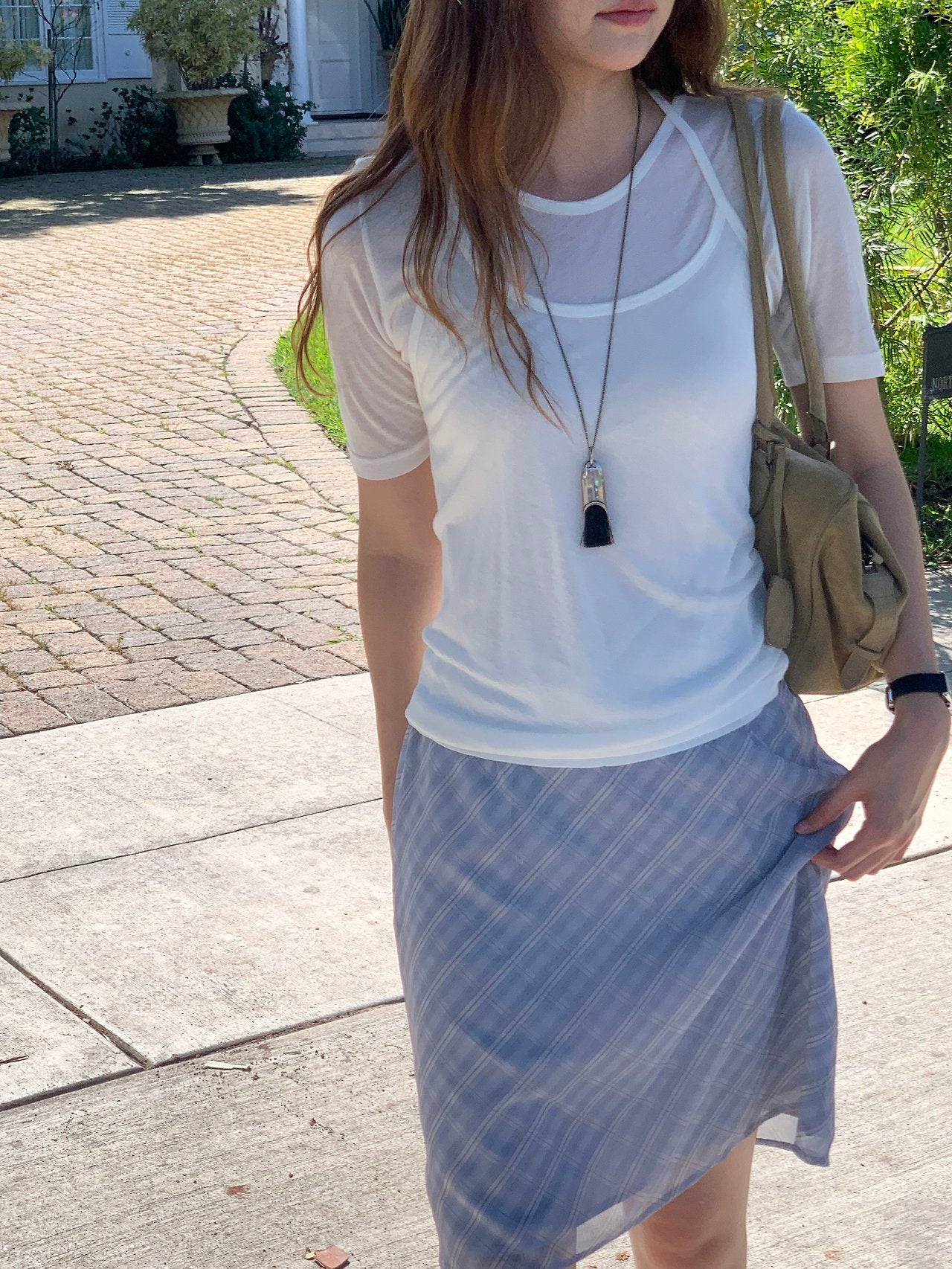 Nuel layered sleeveless&sleeve T set-3col