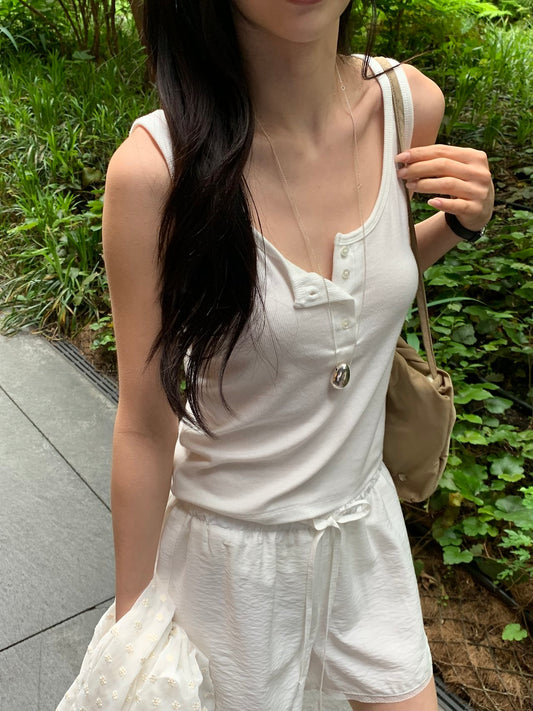 Loe henley neck sleeveless-3col
