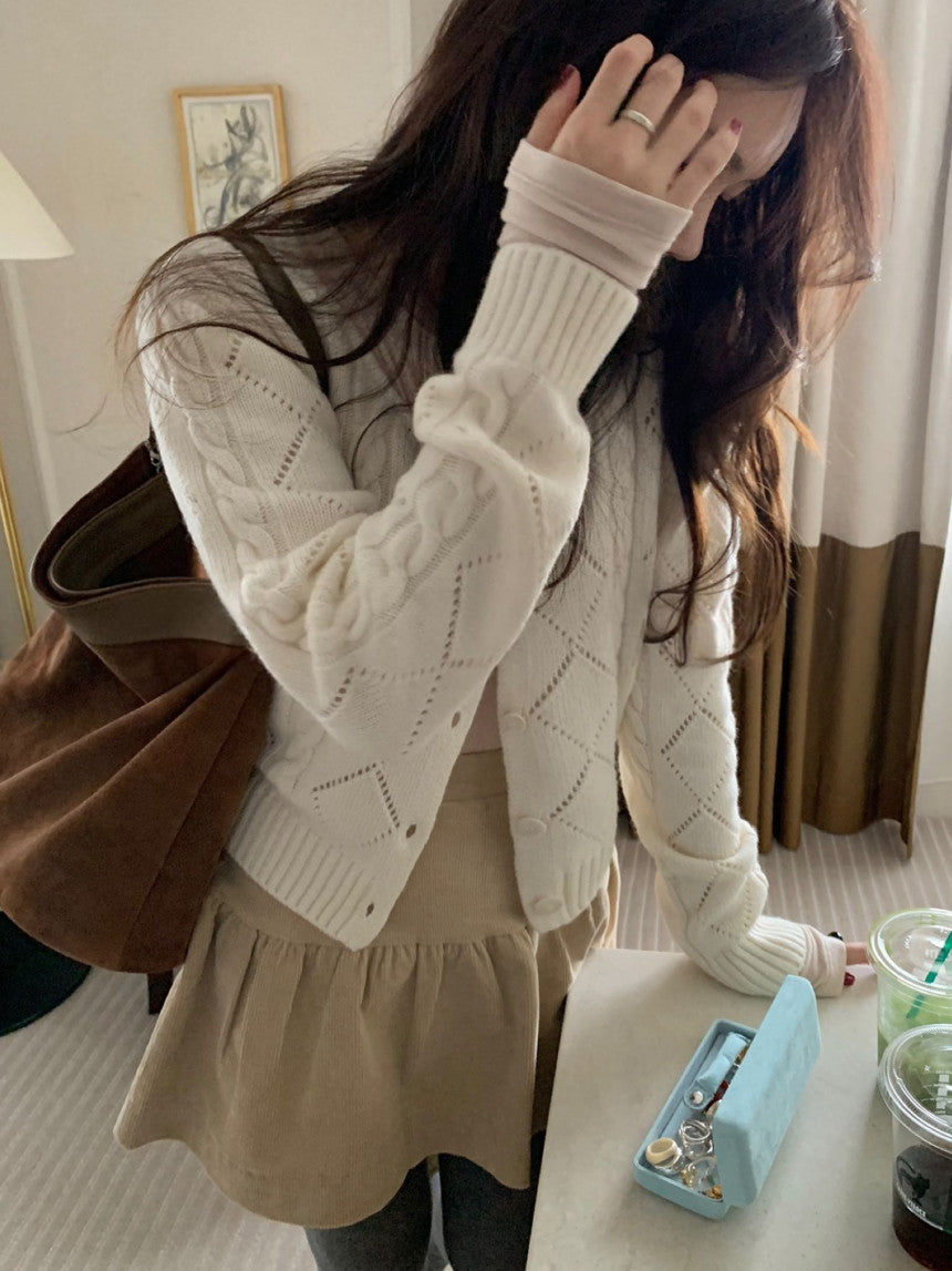 Thing twist cardigan-3col