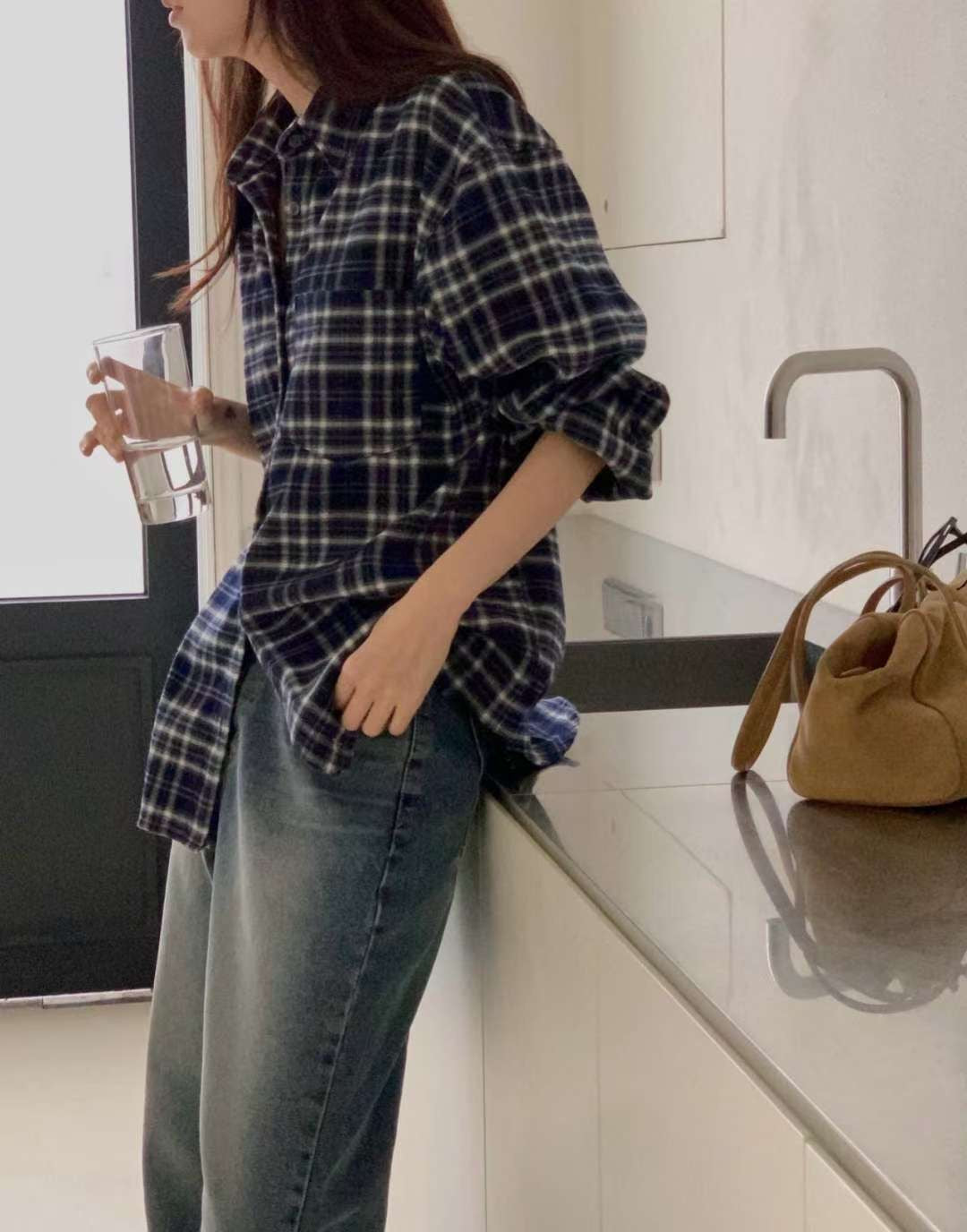 Taco check shirt-2col