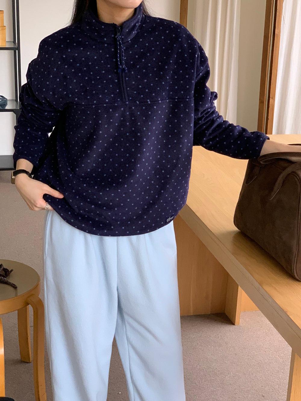 mix fleece pants-4col