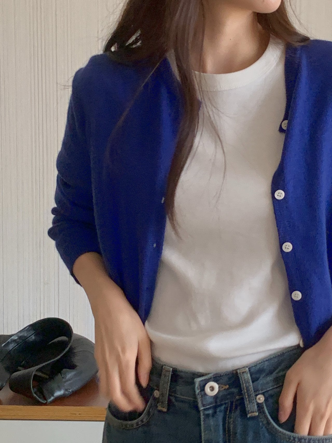 cashmere cardigan-5col
