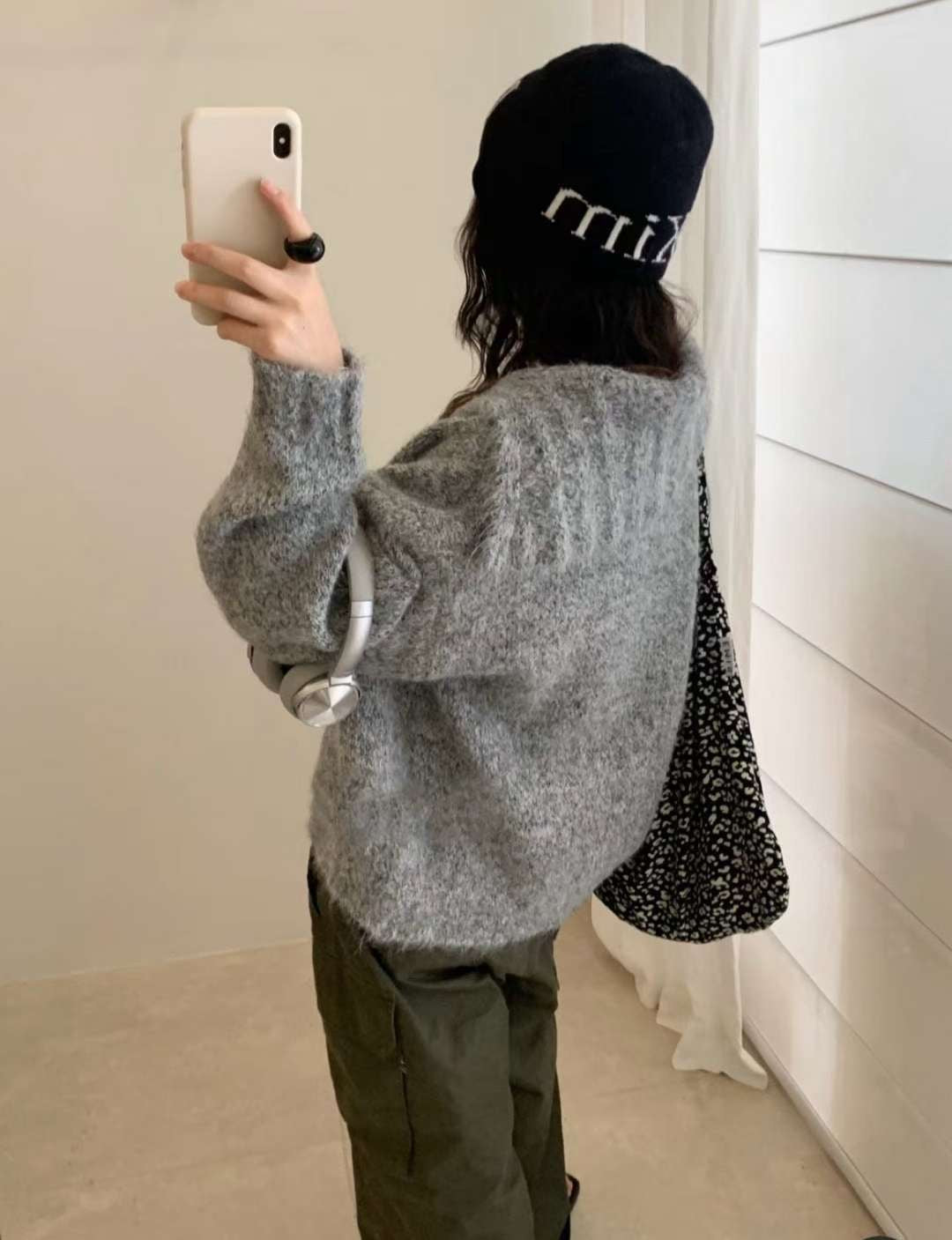 collar zip-up cardigan-3col