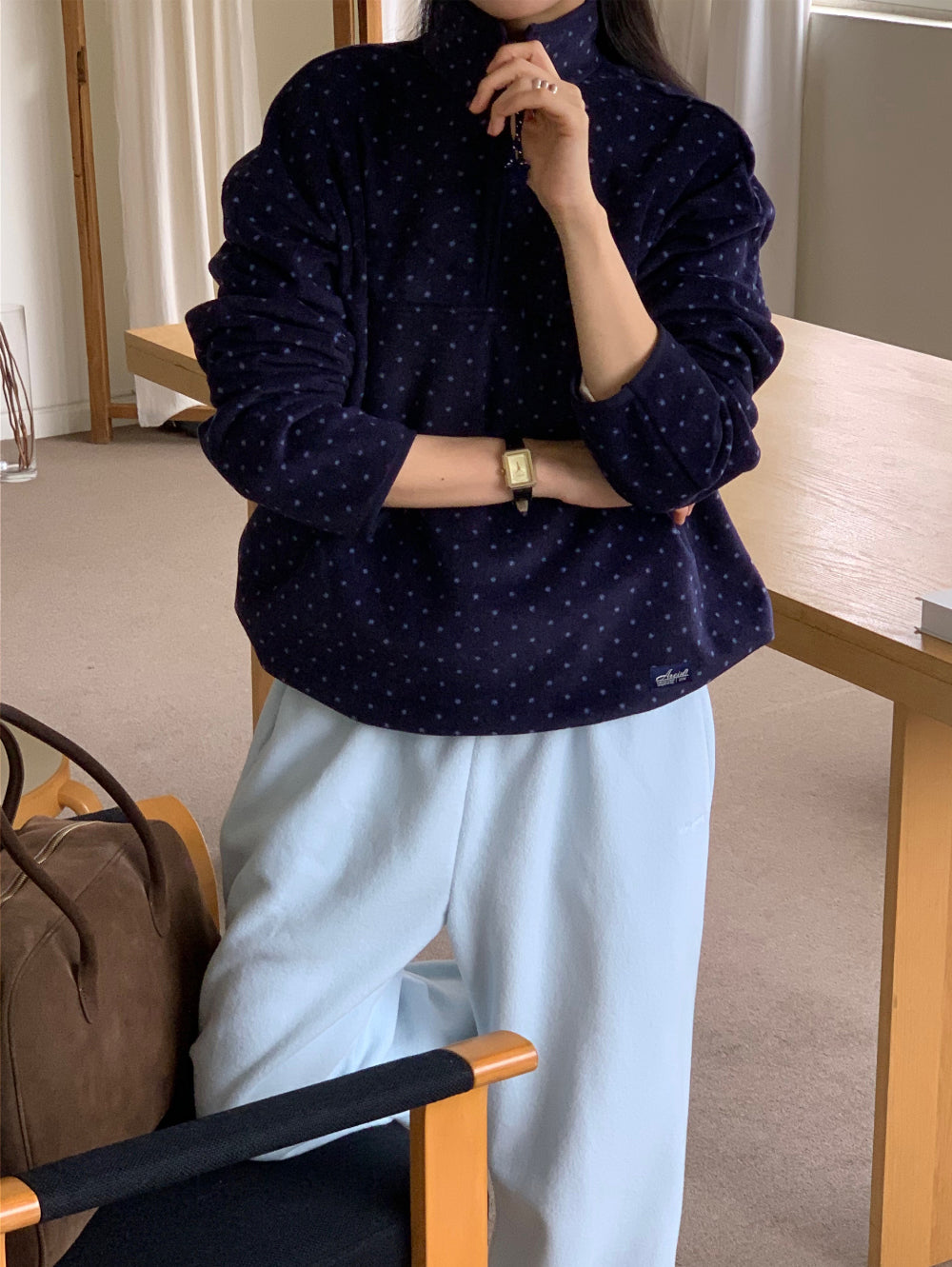 mix fleece pants-4col