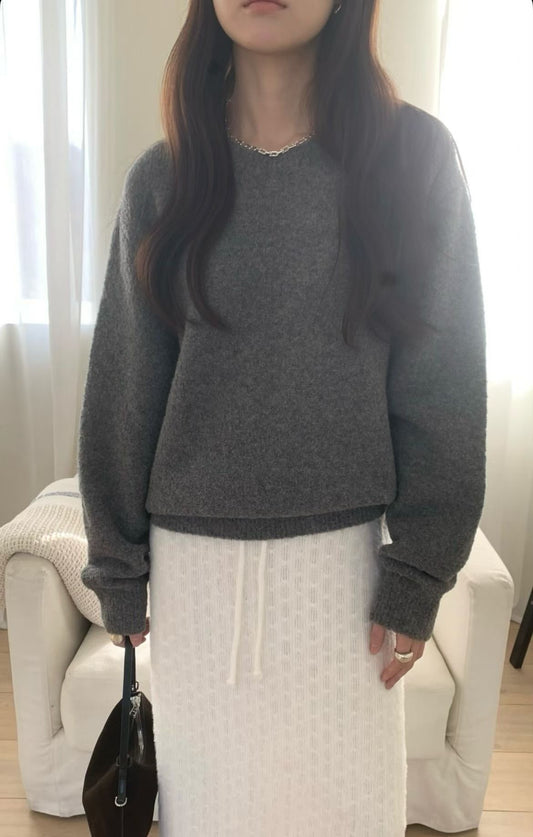 deondo newbe wool boucle round knit-4col