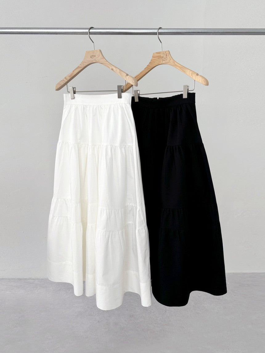 liter anna teard long skirt-2col