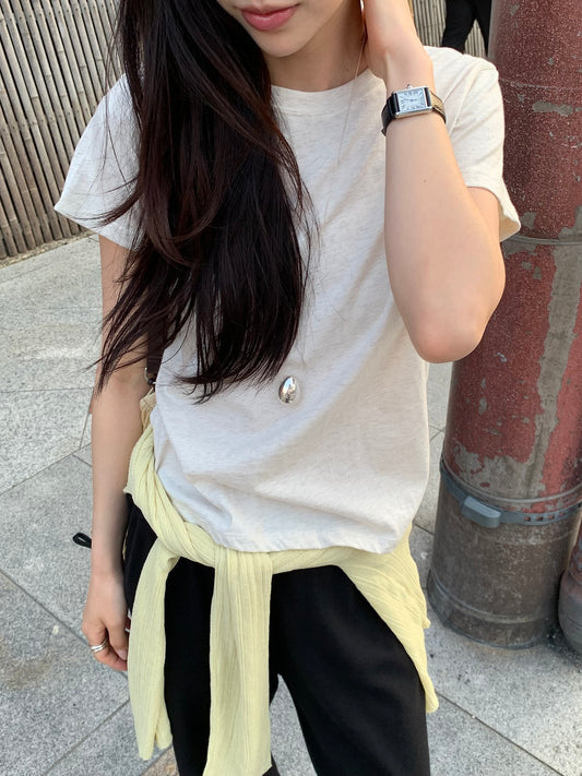 Lucie crop short sleeve T-5col