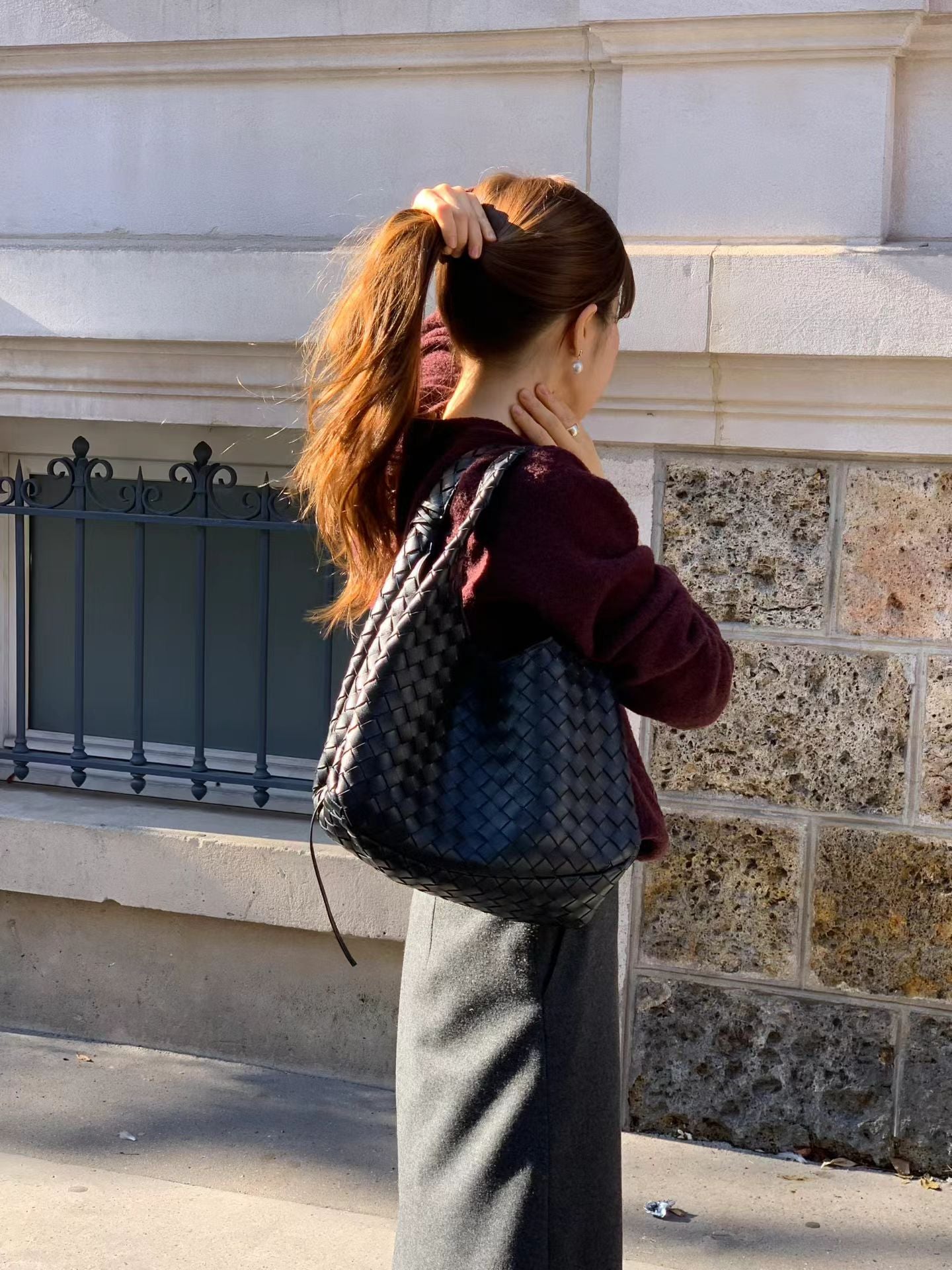 Ounce bokashi wool boucle cardigan-2col