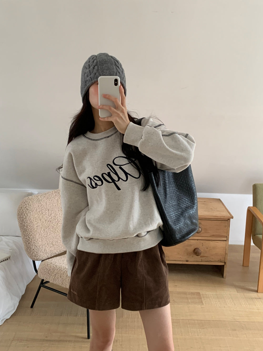 swan corduroy shorts-2col