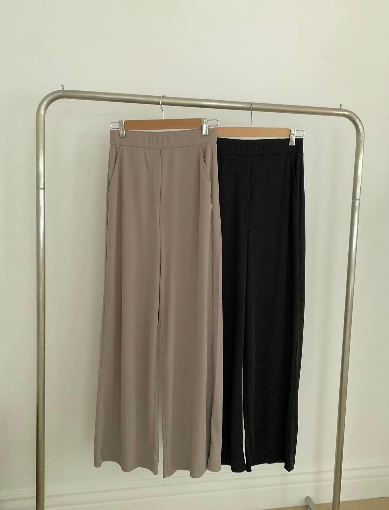 Hidden wide slacks-2col/ショート丈あり
