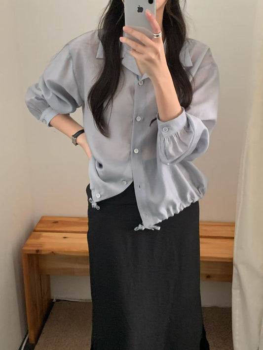 wind string blouse-3col