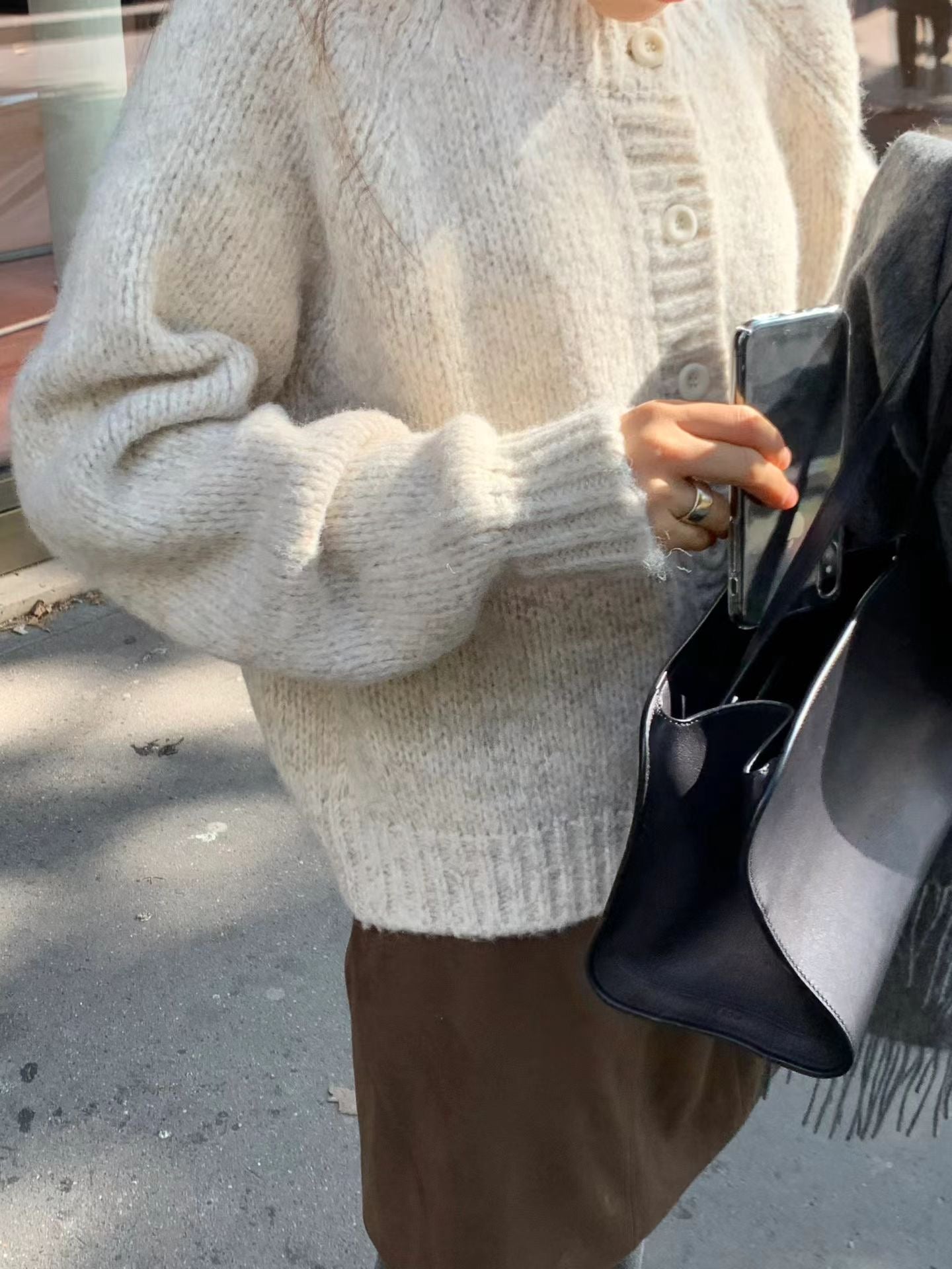 Ounce jane round cardigan-2col