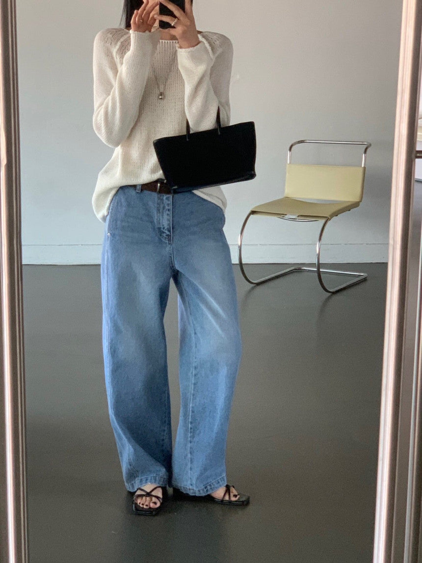 ivory即納 bread linen knit-4col
