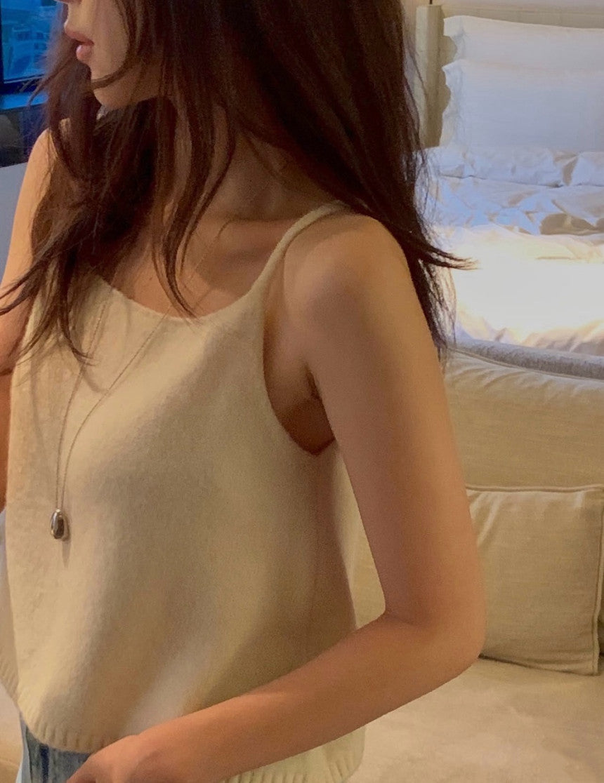 Toni wool sleeveless&v-knit-4col