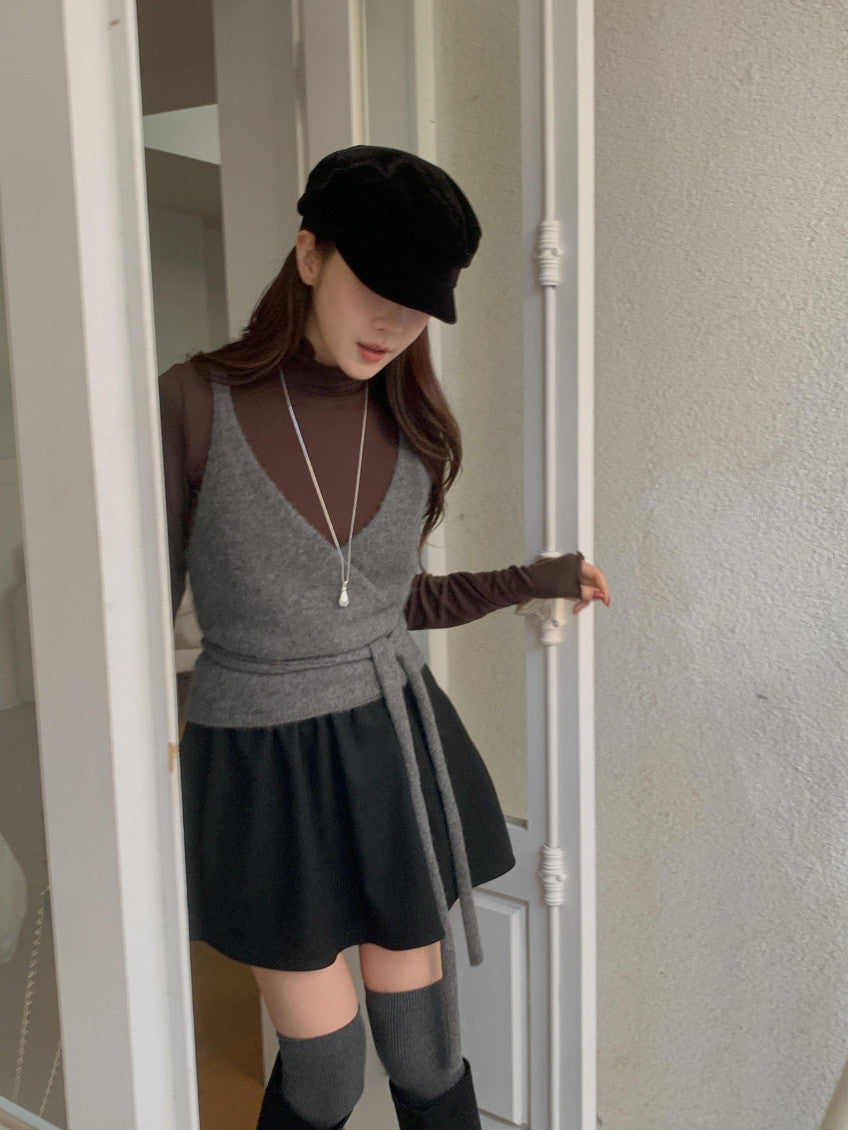 Wool relly skirt-2col