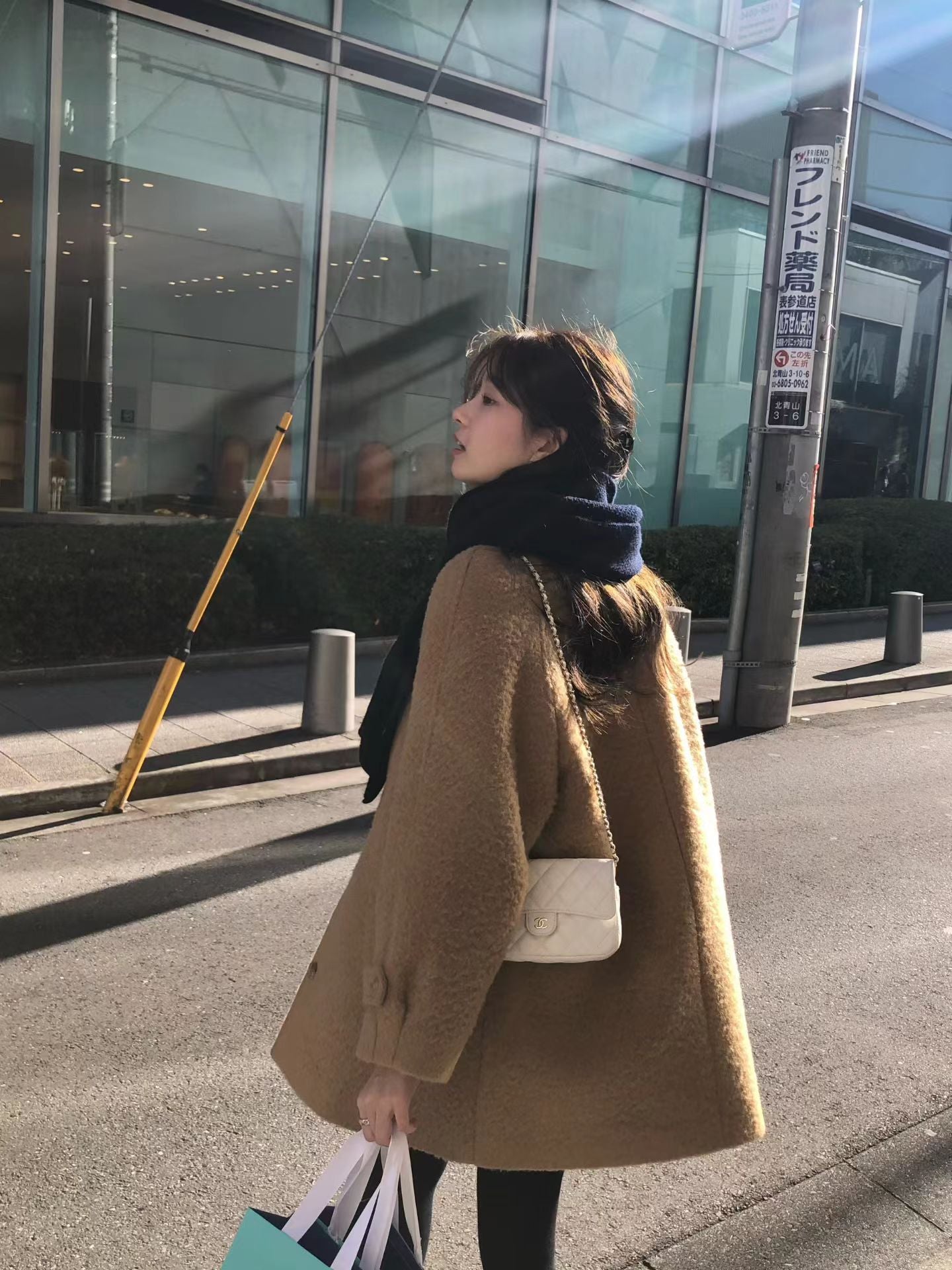 Ounce baby alpaca carol half coat-2col