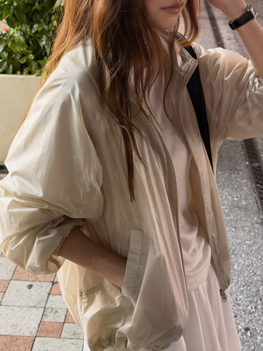 Selen mesh wind blouson-2col