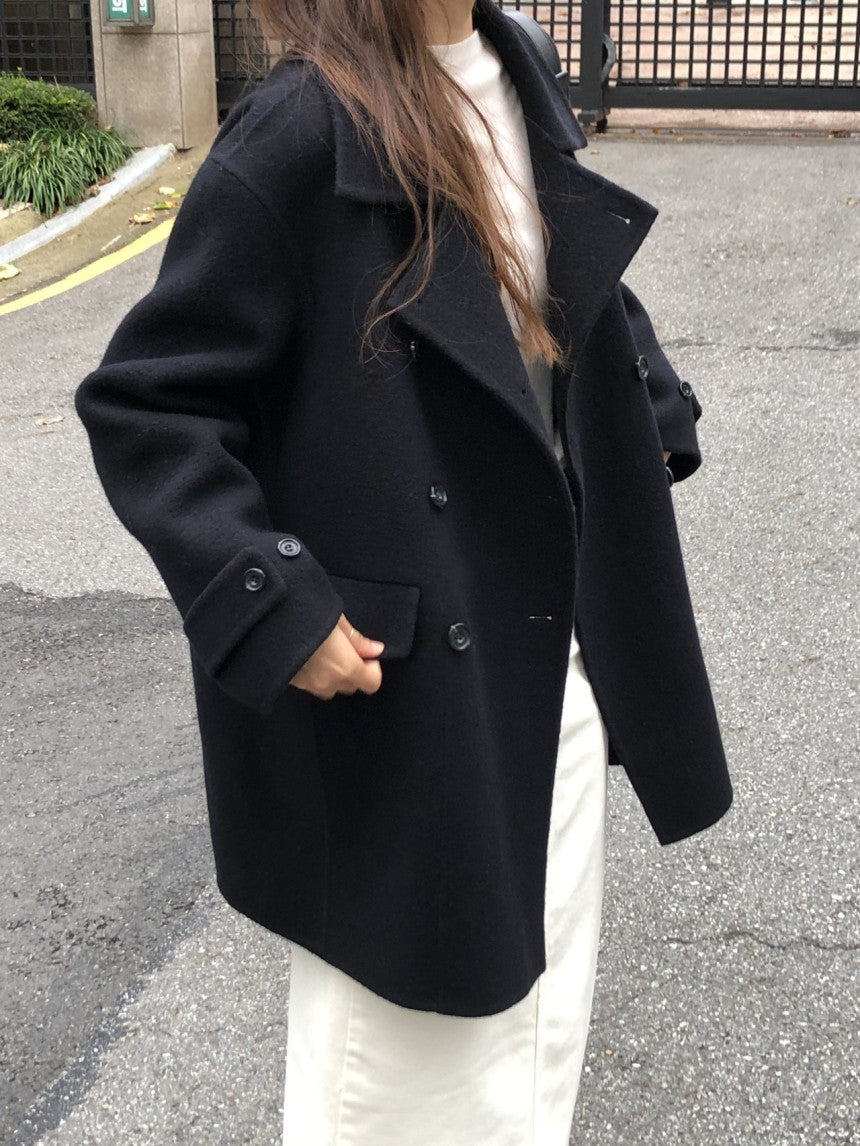 Ellen double handmade coat-2col