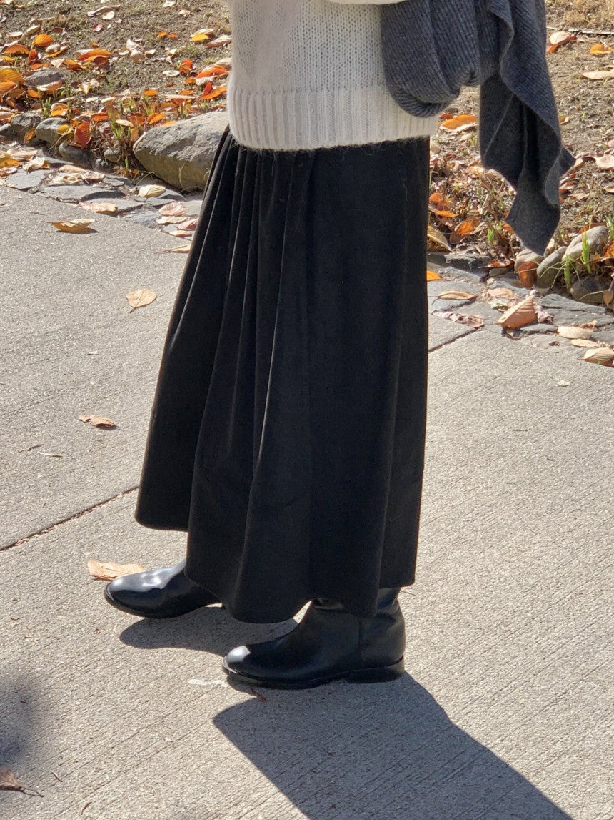 Rue suede flare skirt