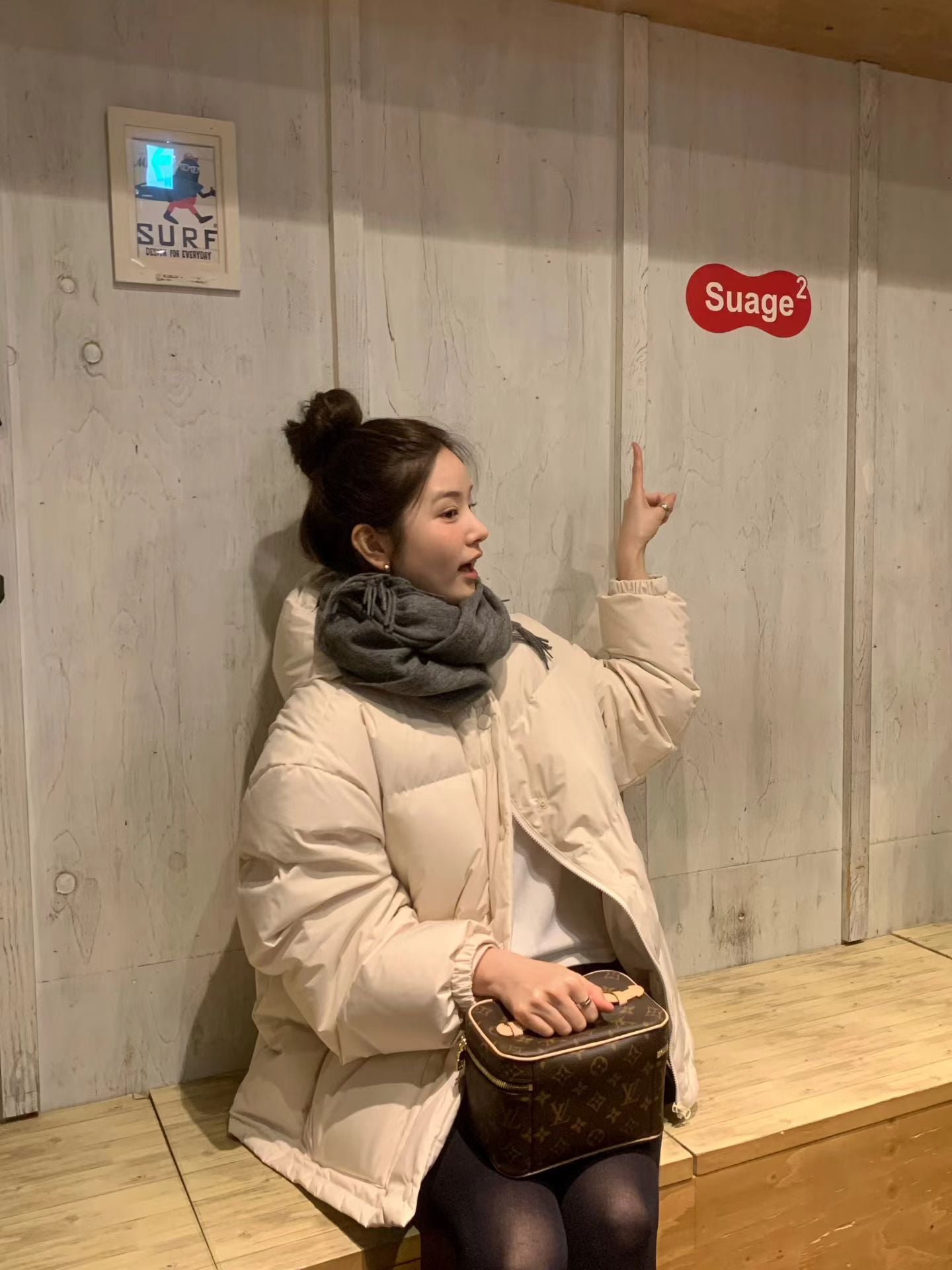 Ounce pocket hood duck down jumper-2col