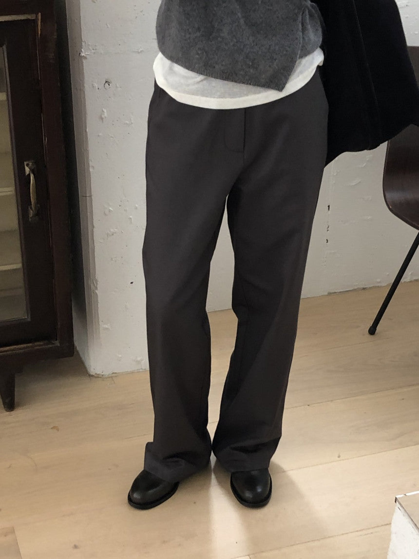 Beline brushed rayon cotton pants-2col