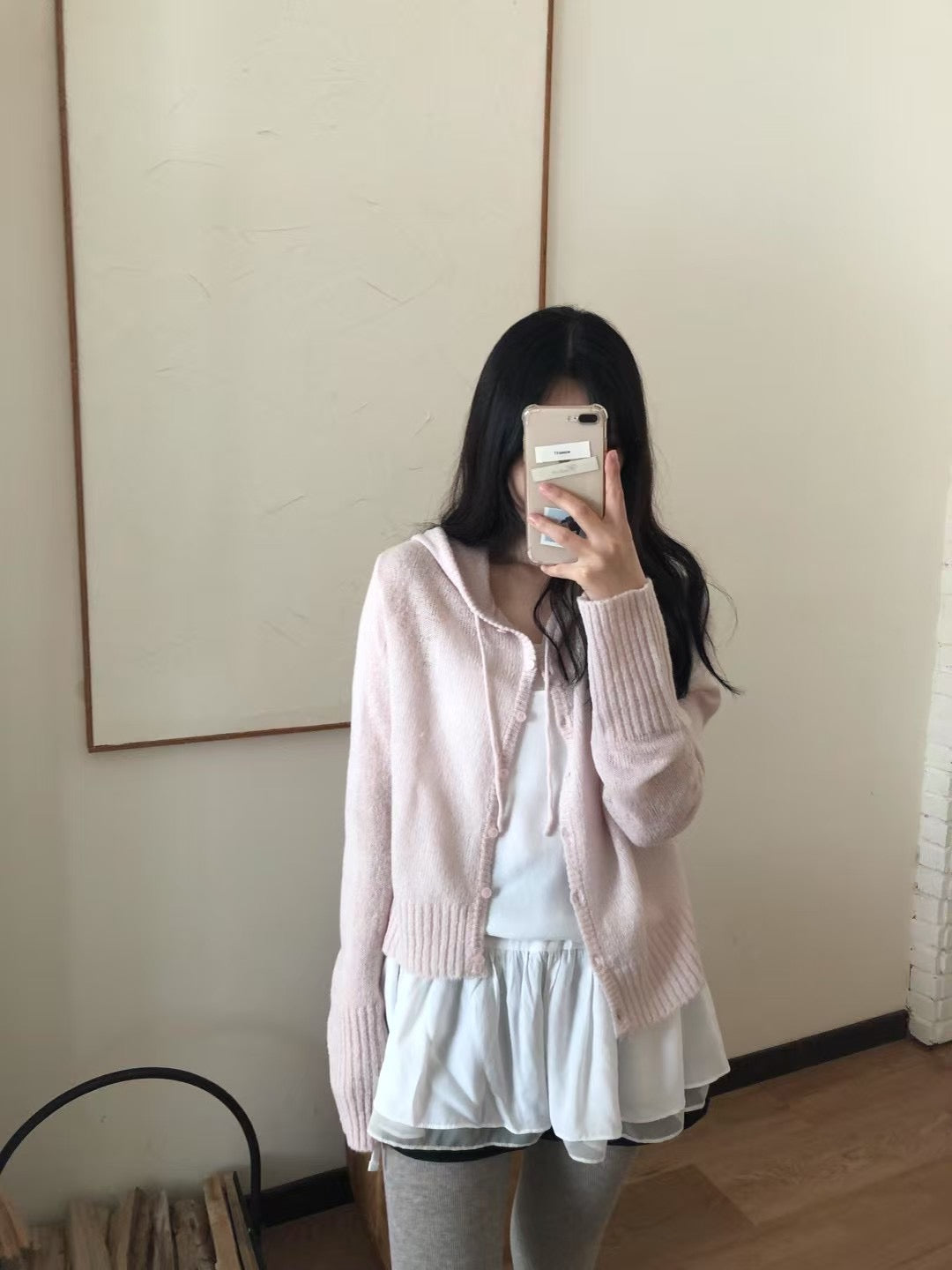 Park hood cardigan-4col