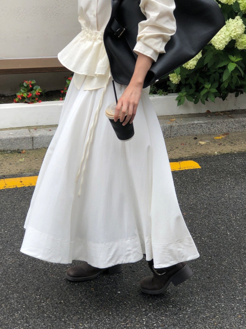 Firenze long flare skirt-2col