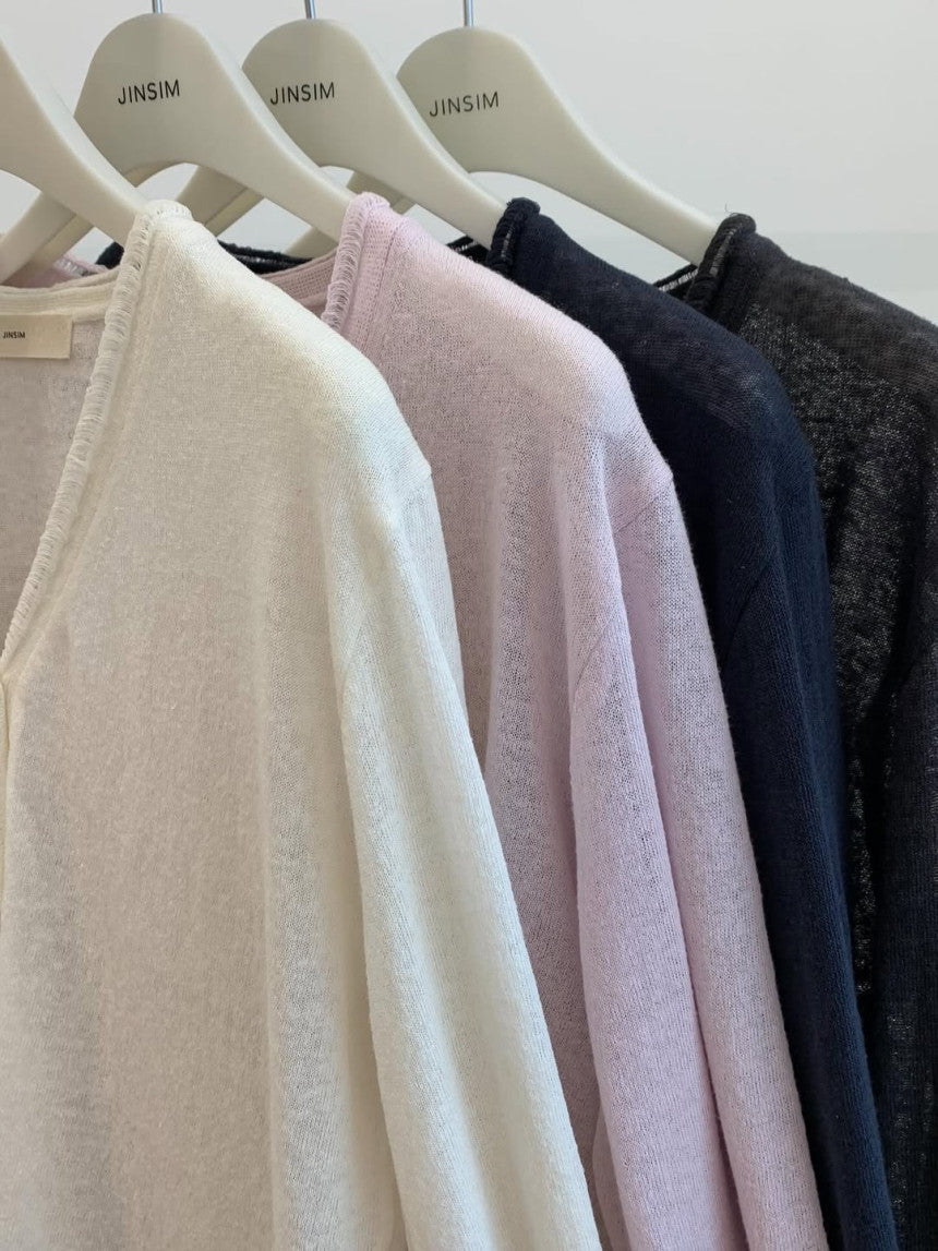 shop linen cardigan-4col