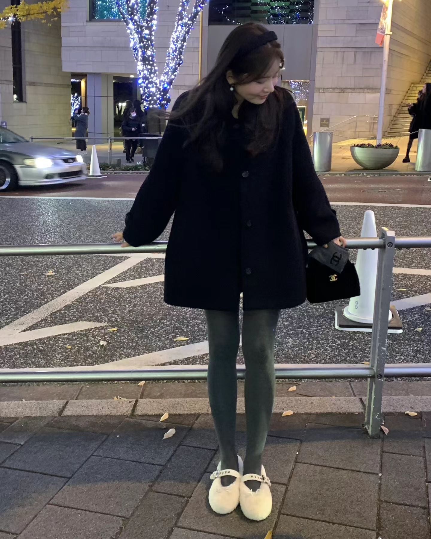 Ounce baby alpaca carol half coat-2col