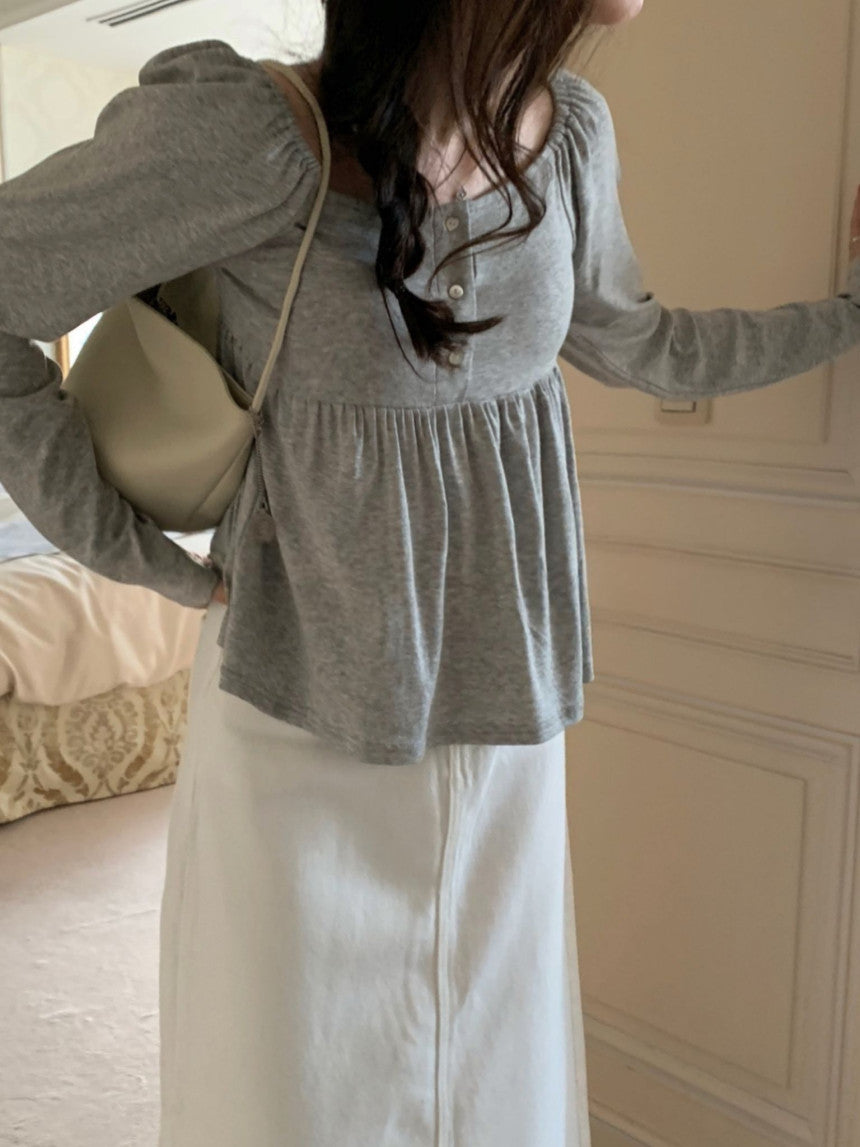 sale ivory即納 en blouse T-2col