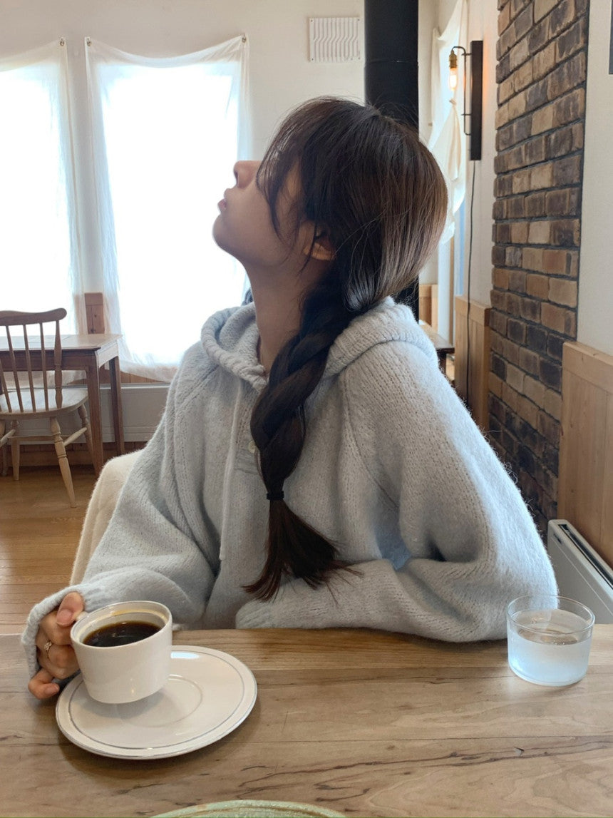 liter momo alpaca hood knit-2col