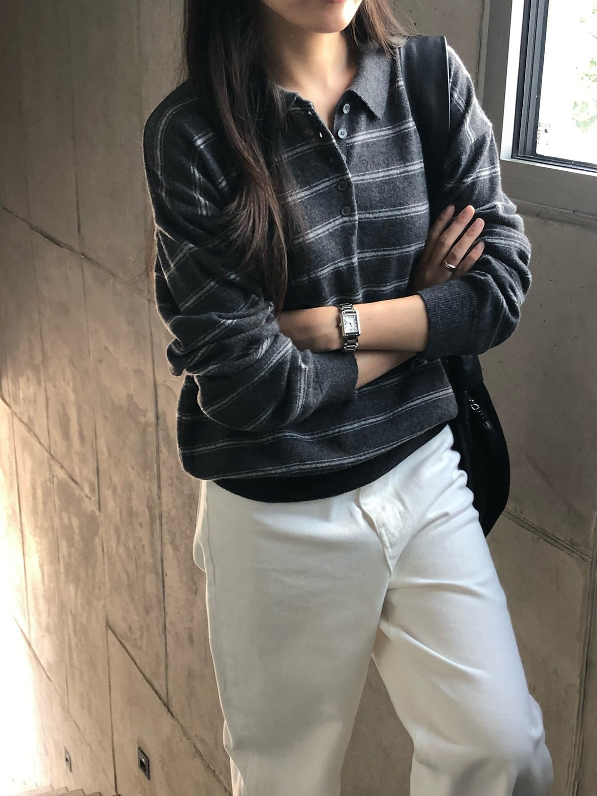 urban stripe knit-3col