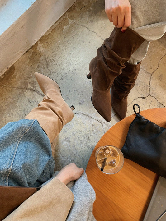 suede slouch boots-3col