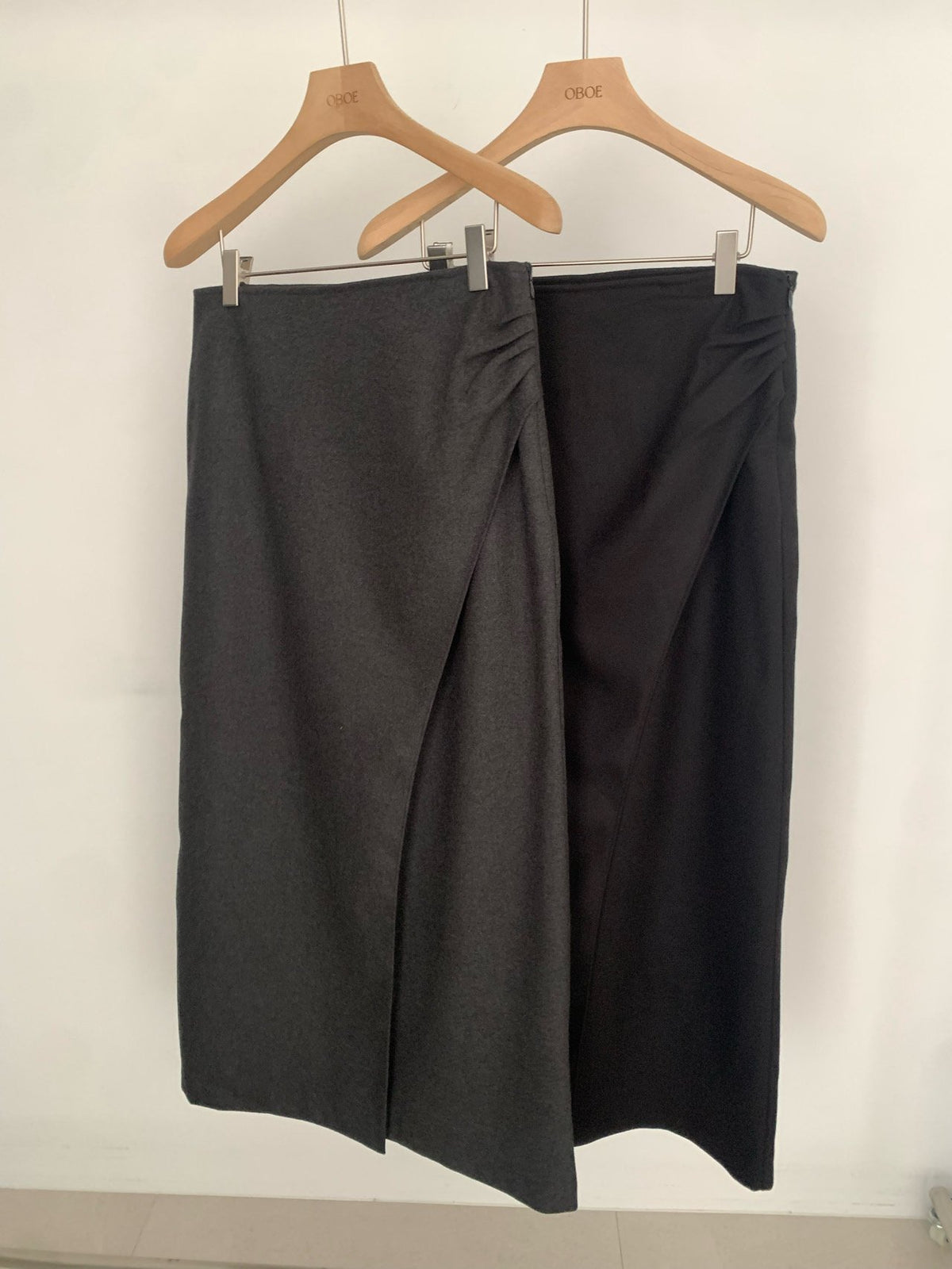 ched shirring skirt-2col