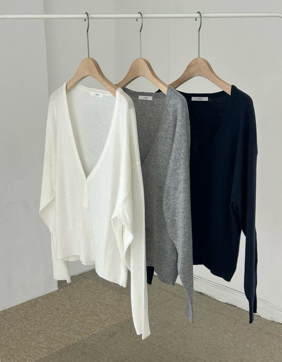 low neck knit-3col