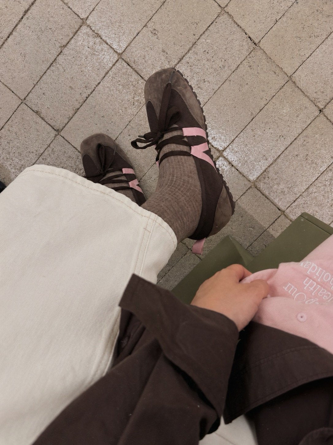 rose ribbon sneakers-2col