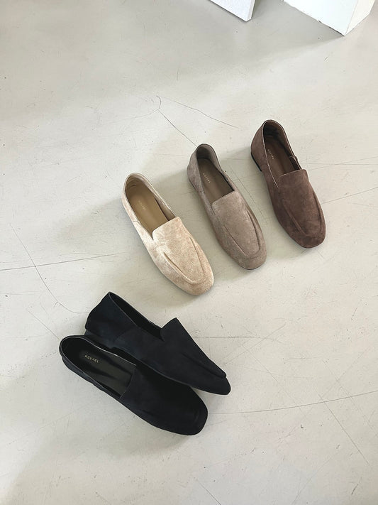 Suede soft loafers