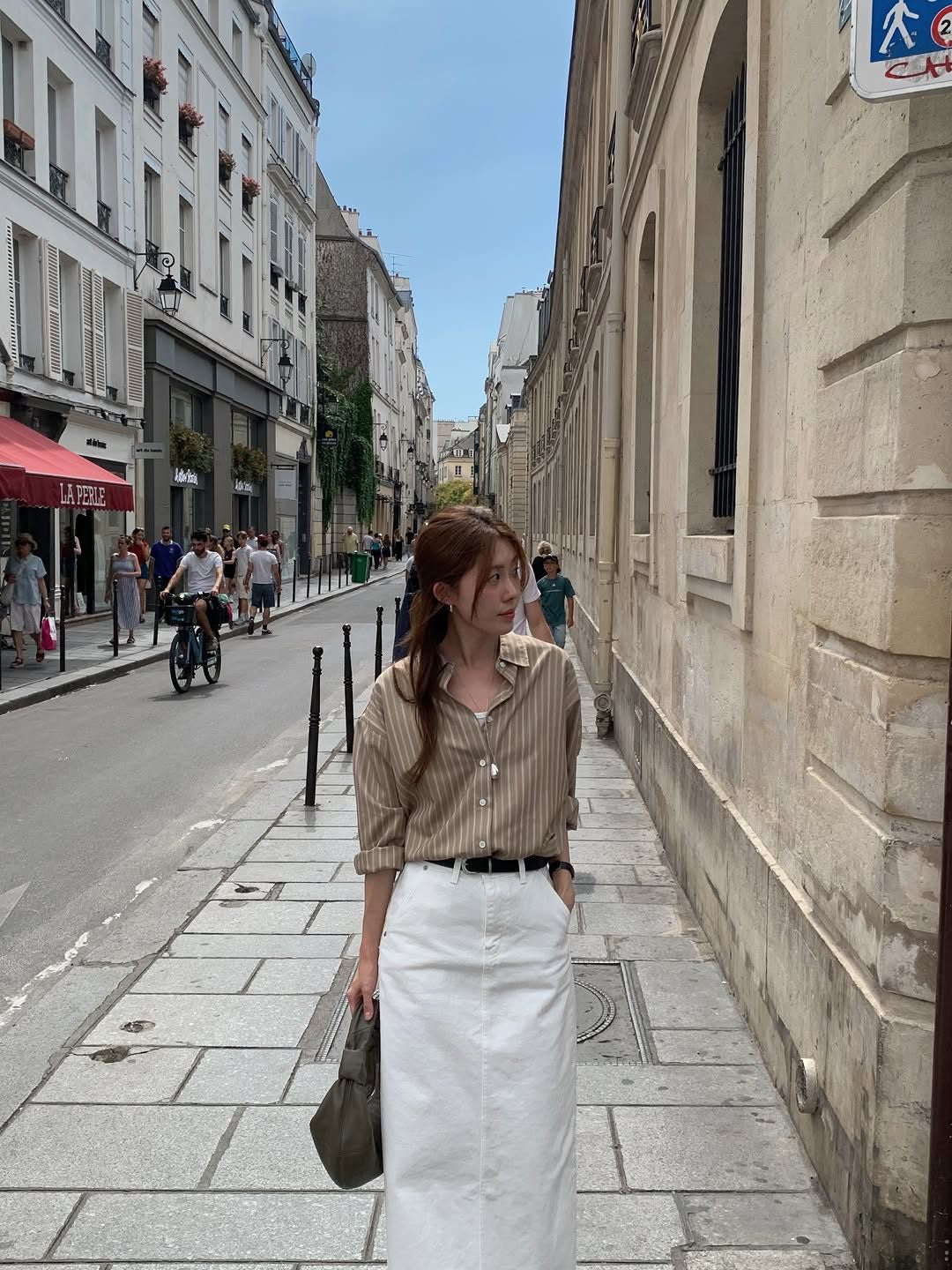 Soren tencel stripe shirt
