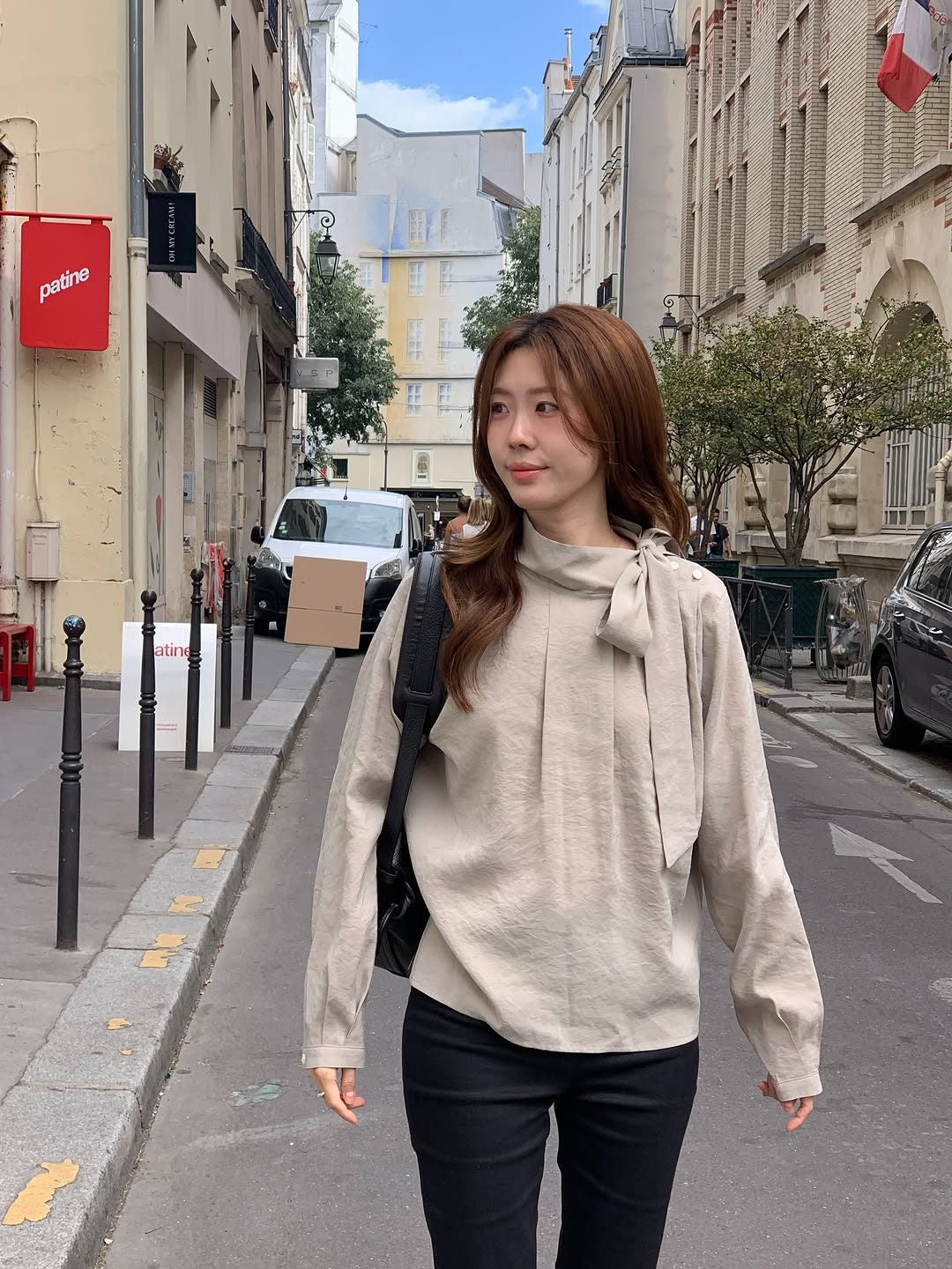 Ere scarf blouse-2col