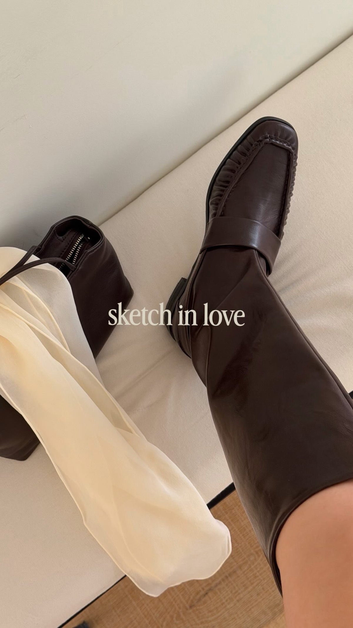 classic shirring loafer boots-2col