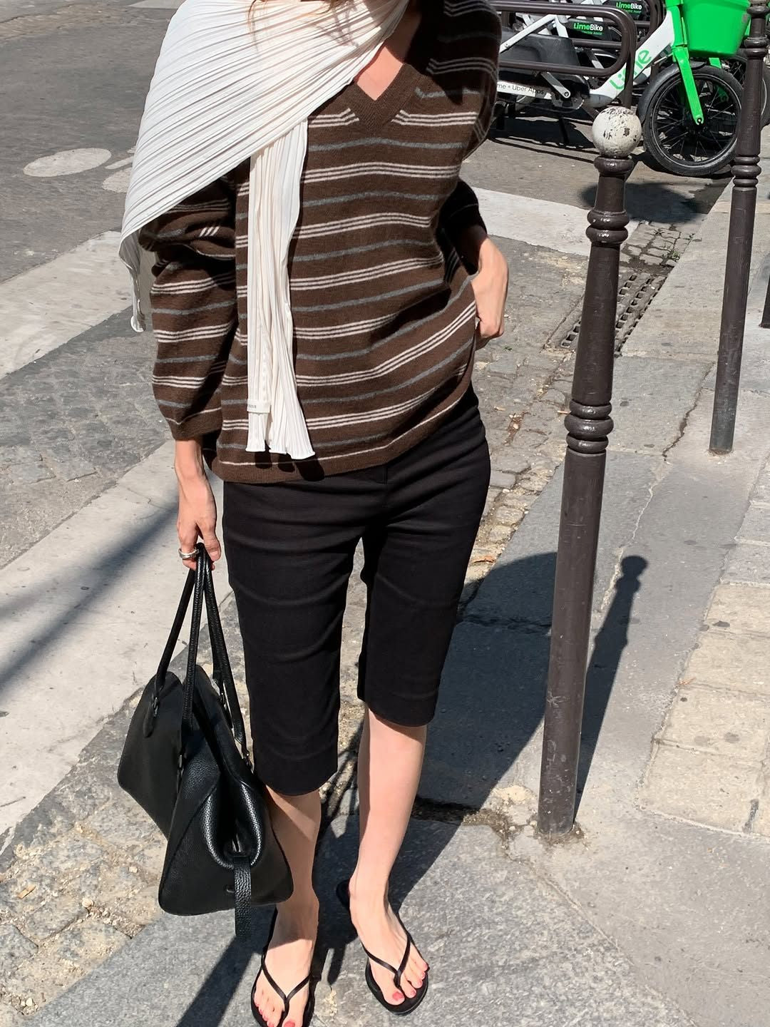 More cashmere stripe knit-2col