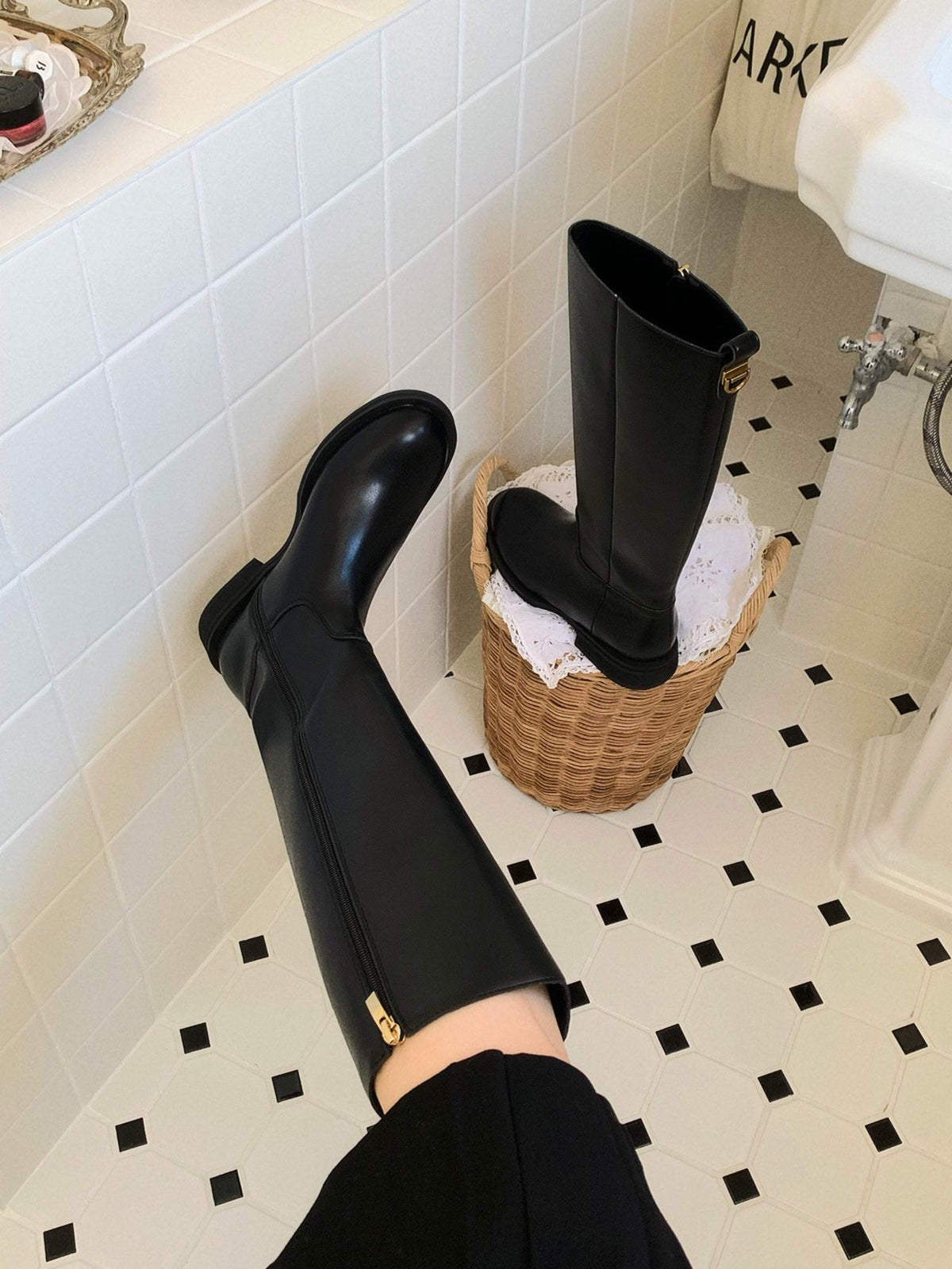 classic d-ring long boots