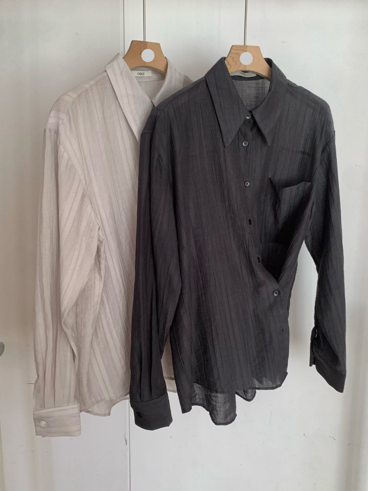 Monel button shirt-2col