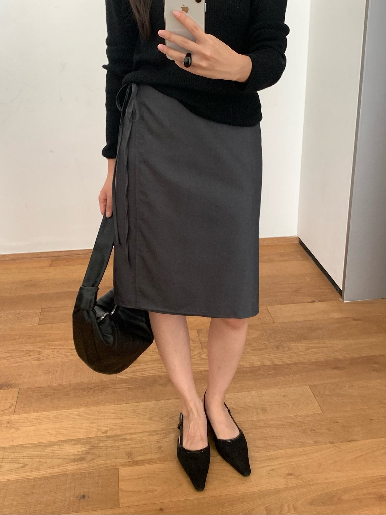 Sandy wrap skirt-2col
