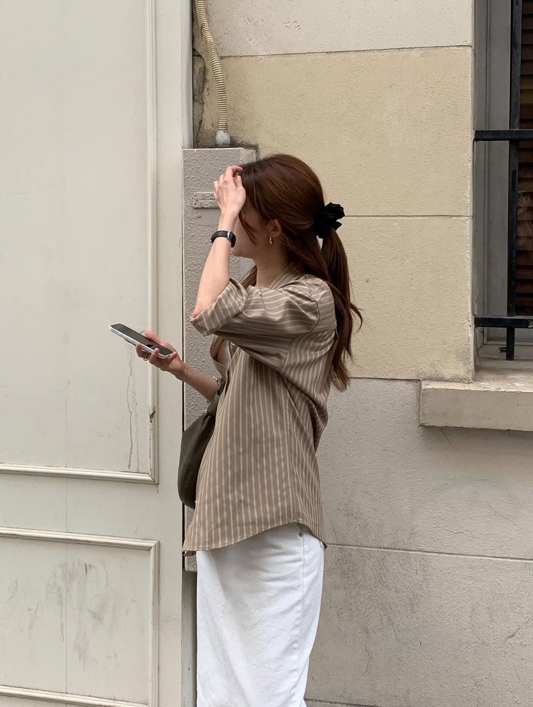Soren tencel stripe shirt
