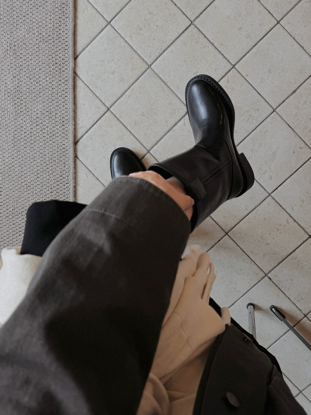 workwear leather boots-2col